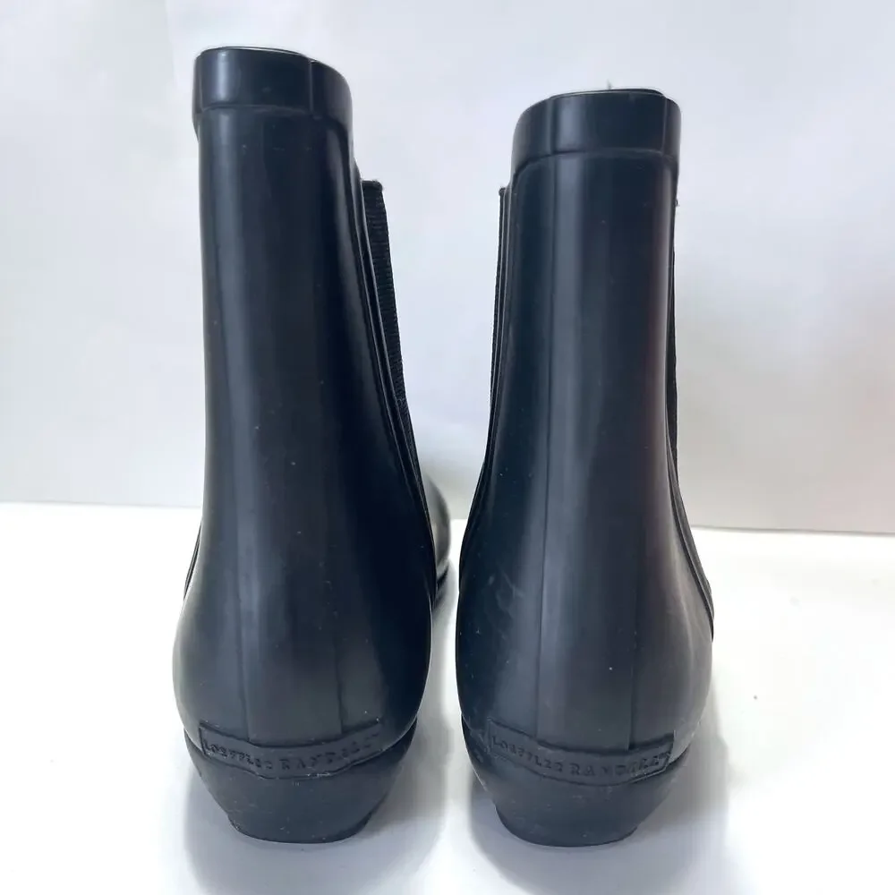 LOEFFLER RANDALL Rain Slip on Chelsea Boots in Black Size 8